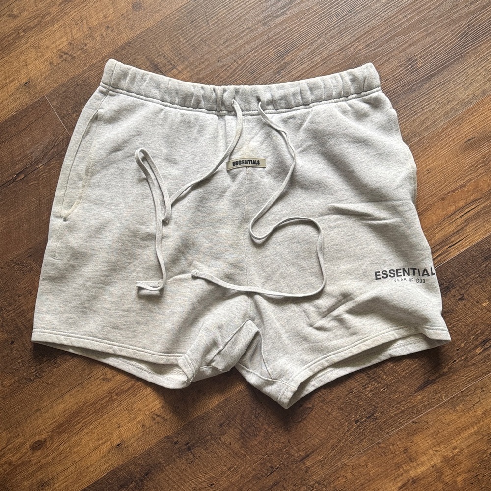 Essentials Light Gray Sweat Shorts